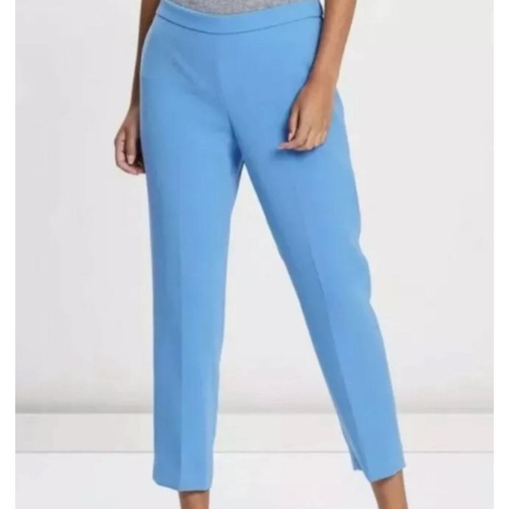 Theory Ankle Cropped Dress Pants Womens Size 0 Blue Tailored Office Career Slim